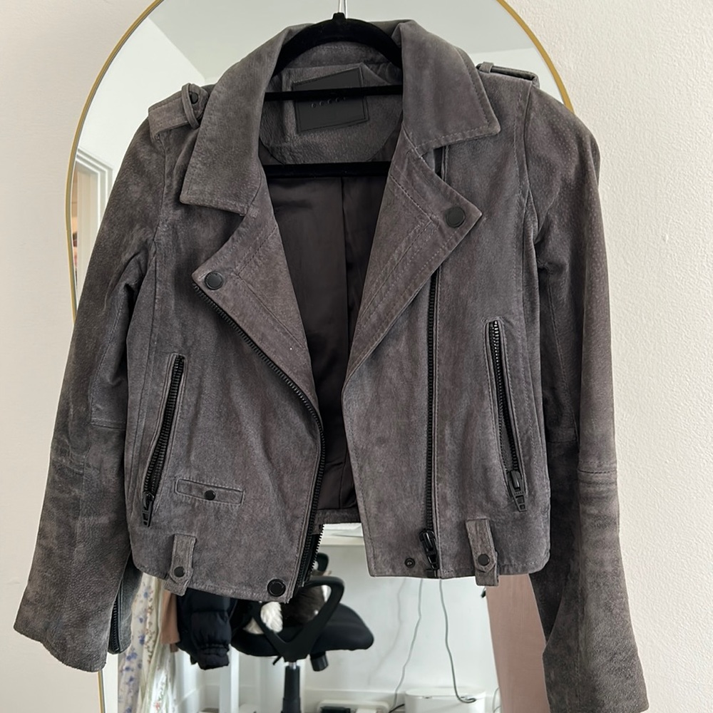 Blank NYC Suede Grey Moto Jacket